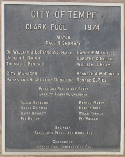 Tempe Mayor Harry Mitchell & Mark W. Mitchell - Clark Park