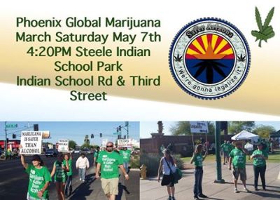 Phoenix Global Marijuana March - 4:20 pm - Saturday, May 7, 2016 - Phoenix Steele Indian School Park, Phoenix, Arizona, Indian School Road & 3rd Street