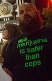 Tempe protest on Mill Avenue - Safer Arizona - Marijuana is safer then cops - Marijuana is safer then police