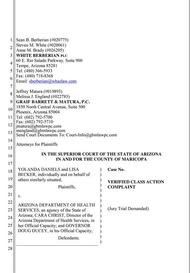 amma_001.jpg - Yolanda Daniels and Lisa Becker - Harvest of Arizona - Lawsuit against Arizona Department of Health Services - Arizona Medical Marijuana Act