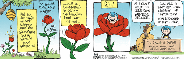 Danae's new religion, Danae's new religious cult Non Sequitur