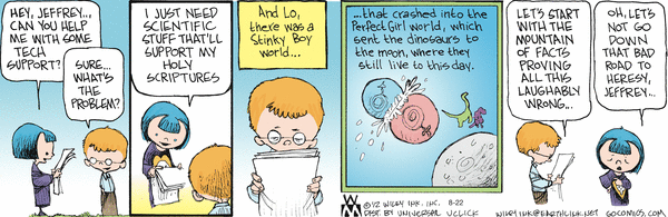 Danae's new religion, Danae's new religious cult Non Sequitur