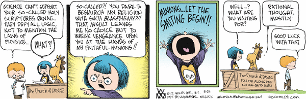 Danae's new religion, Danae's new religious cult Non Sequitur