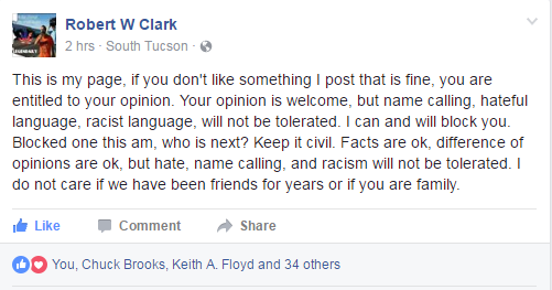 Robert W Clark - Tucson - No hate on this web page