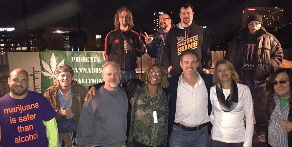 Safer Arizona Board photo at Lawn Gnome PCC meeting on Tuesday, December 6, 2016 after the vote which every one of them execpt for me voted to sell out to MPP, Marijuana Policy Project, Kathy Inman, Dave Inman, Demitri Yegolas Downing, Demitri Downing, JP Holyoak, and Andrew Myers, Safer Arizona Board Members - Arizona Gregory, Unknown, Alex Gentry, Rain Baker, Tom Dean (Tom Dean), Michelle, Unknown, Dave (David), Unknown, Eric Johnson, Mickey Jones